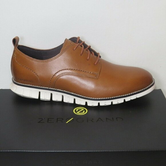 Cole Haan Zerogrand Wingtip Oxford Plain British Tan Men Shoe C35591 - Picture 13 of 13